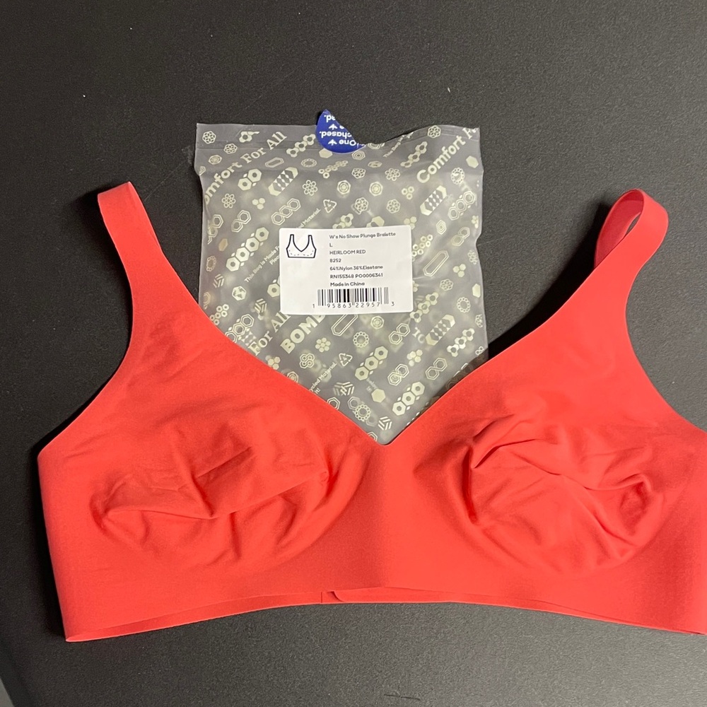 Bombas Seamless Wireless Bra - Coral Red